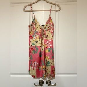 Zara Pink and Cream Dress sz S